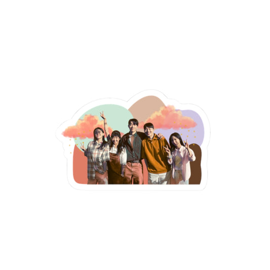 'Twenty Five Twenty One' Beach Scene Sticker